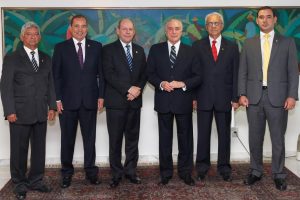 Brasília - DF, 16/11/2016. Presidente Michel Temer durante reunião com Senador Vicentinho Alves, com Moisés Nogueira Avelino, Prefeito de Paraíso-TO, e comRonaldo Dimas, Prefeito de Araguaína-TO. Foto: Rogério Melo/PR