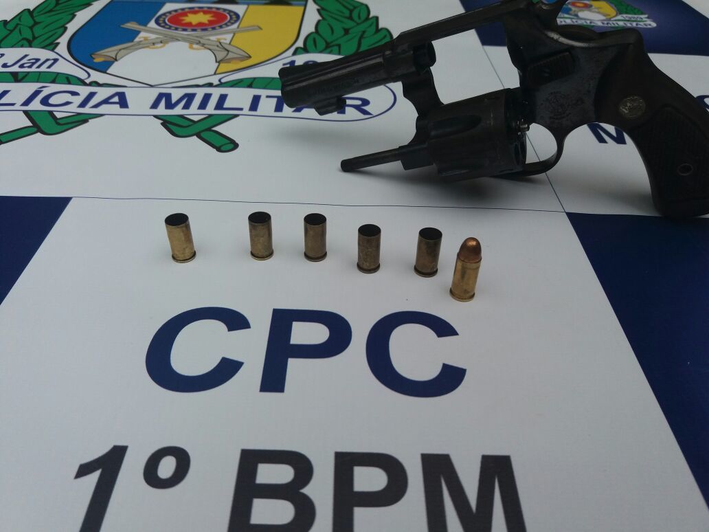 Arma apreendida com os suspeitos da tentativa de homicídio em Palmas