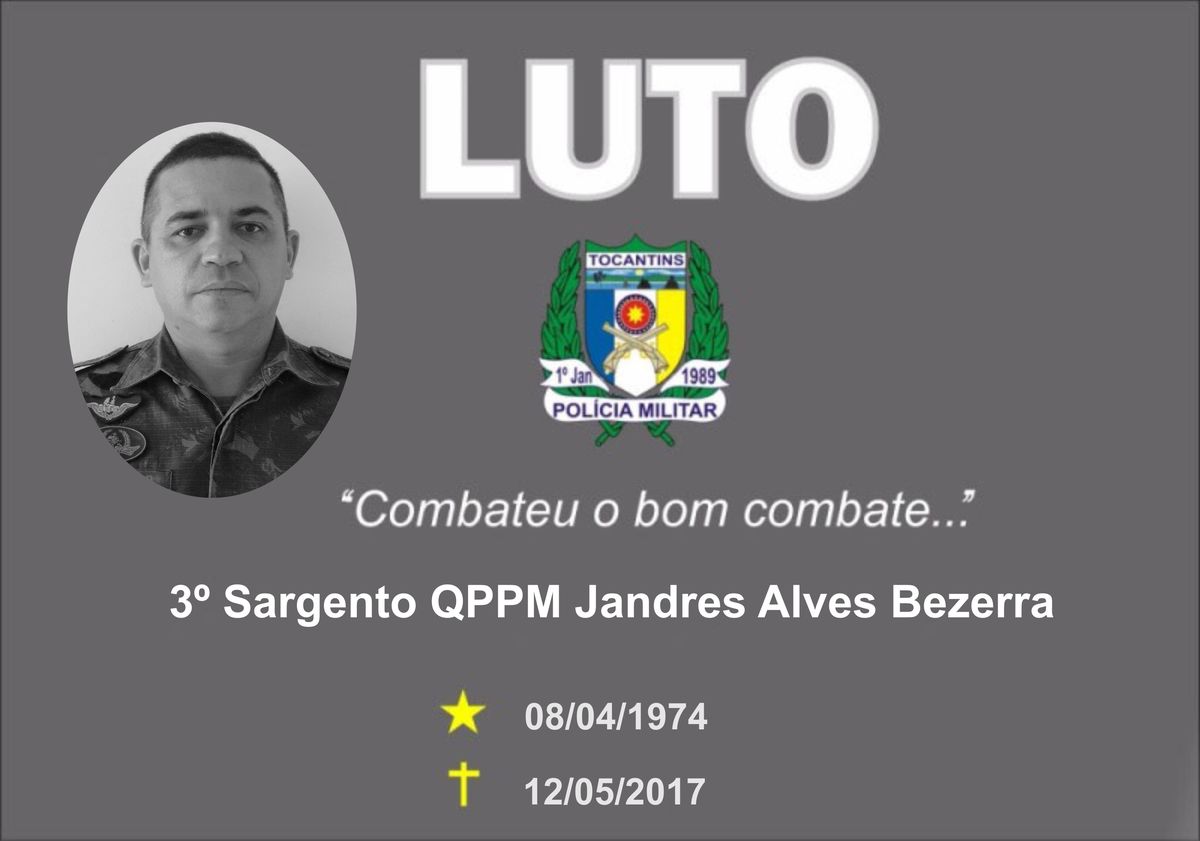 Luto banner 3º SGT Jandres Alves Bezerra