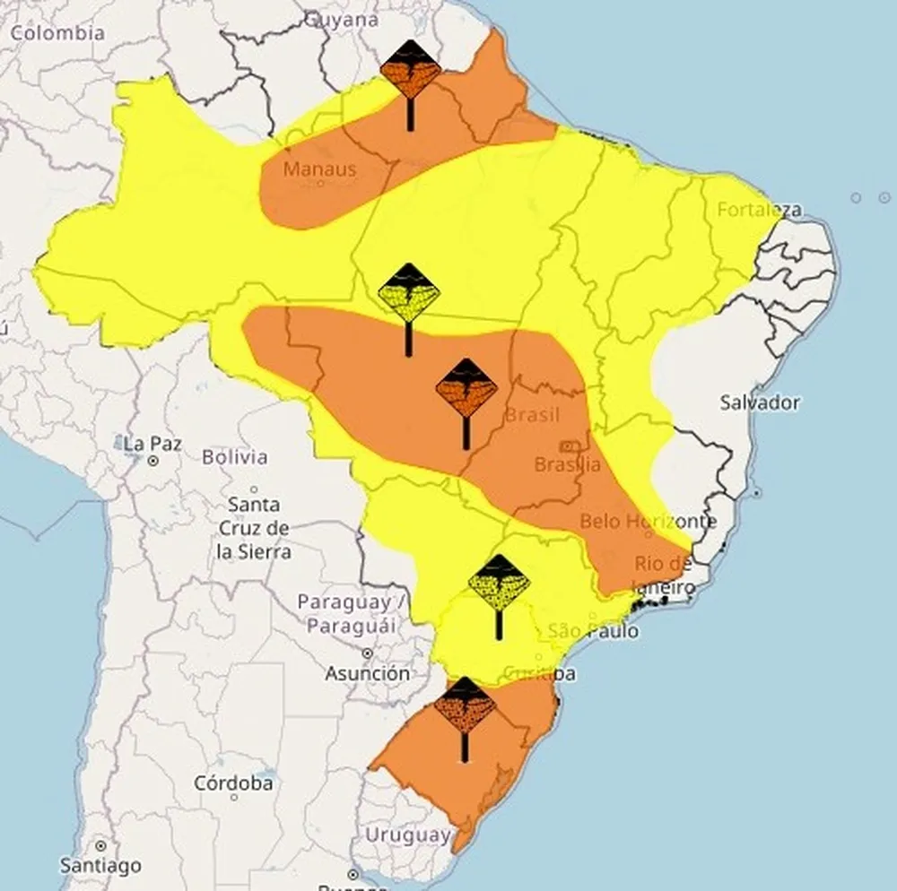 Alertas de chuvas e tempestades - Foto - Inmet