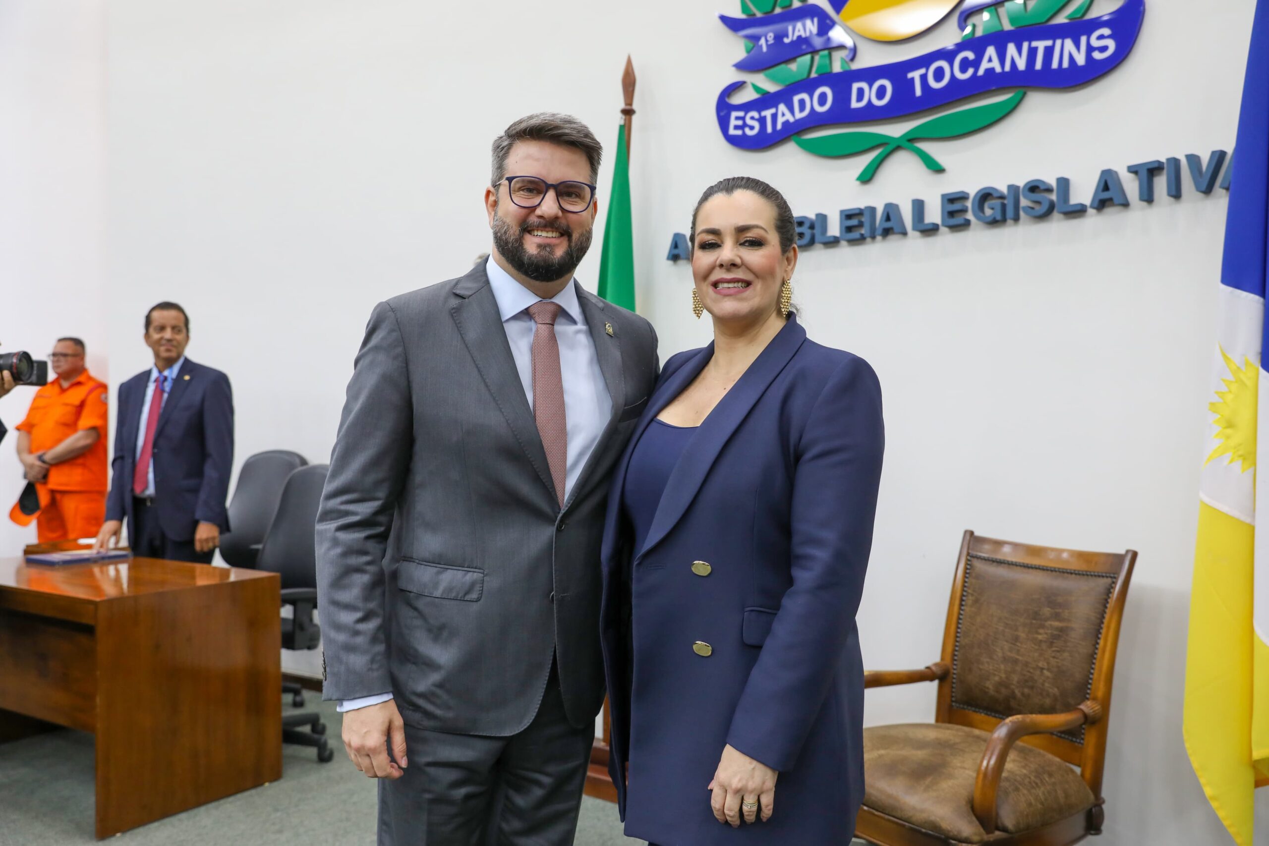 Deputado Estadual Eduardo Mantoan e Prefeita de Palmas Cinthia Ribeiro - Foto - Divulgação/Ascom