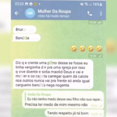 Ofensas foram enviadas pelo aplicativo WhatsApp &mdash; Foto: Arquivo Pessoal
