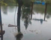 Após forte temporal, vídeo mostra situação da Lagoa do Japonês