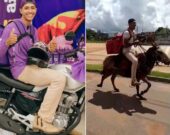 Entregador ganha moto nova após viralizar por fazer entregas montado em burro