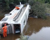 Ônibus cai de ponte na BR-153 e deixa mortos e feridos